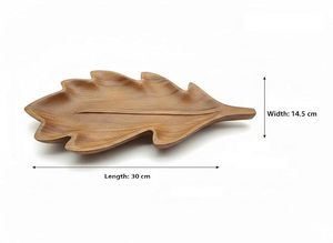 Plateau de service décoratif en bois d'acacia fait main, plateau de présentation alimentaire, plat à collation poli pour la décoration moderne de la maison, Art Déco - Product Image 3