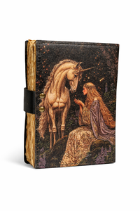 Wholesale Unicorn Handmade <b>Leather</b> Hardcover Journal Fantasy Diary Grimoire Spellbook Book of Shadows Notebook 100 <b>Sheets</b> - Product Image 3