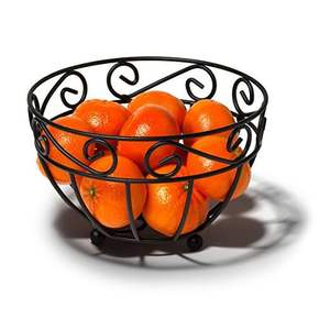 Cestas de Frutas de Diseño Clásico en Hierro Negro Hechas a Mano para Mesa de Comedor, Cocina, Uso Doméstico, Redondas - Product Image 2
