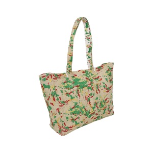 Sac fourre-tout réversible au design optimal, imprimé coloré sur toute la surface, personnalisable, en toile de jute et coton naturel, avec poignées à double usage - Product Image 2