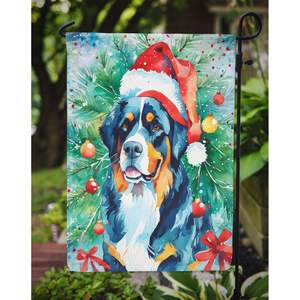 Bernese Mountain Dog Christmas Garden Flag Multicolor Decorativo Yard Flag Banner para Patio Artwork para Yard Flower Beds - Product Image 3