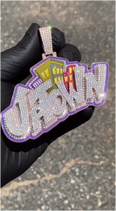 Collar con Colgante de Iniciales Personalizadas Estilo Hip Hop, con Diamantes Moissanite VVS, Plata de Ley 925, Cadena con Nombre en Letras, para Hombre, Regalo - Product Image 5