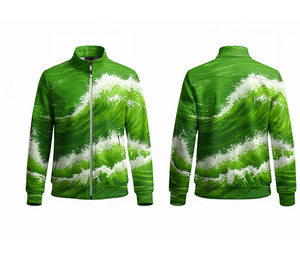 Veste zippée décontractée et sportive à sublimation intégrale, vêtements de course et de fitness, chaude, respirante, séchage rapide |   Tailles Hommes Femmes Jeunes - Product Image 1