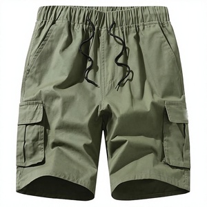 American Style Formal Work <b>Shorts</b> for <b>Men</b> Summer Loose Fit Canvas Mid Waist Solid Breathable Lightweight Drawstring <b>Shorts</b> - Product Image 4