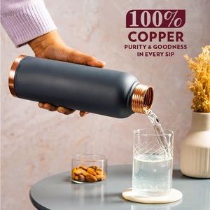 Botella de Agua de Cobre de Doble Pared Hecha a Mano con Acabado Elegante, Diseño Duradero y Ecológico, Compre Directamente del Proveedor a Precio de Fábrica - Product Image 6