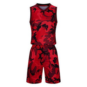 Pakistan Made Breathable Basketball Uniform Team <b>Shirt</b> with Heat-Transfer Shorts Customized Colors & 100% <b>Polyester</b> - Product Image 1