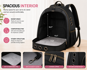 <b>Cat</b> View <b>Backpack</b> OEM ODM Custom Logo Transparent Breathable Pet Carrier <b>Backpack</b> Direct Manufacturer - Product Image 2
