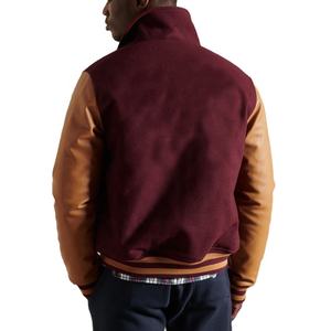 Veste universitaire en laine personnalisée pour hommes avec manches en cuir de chenille Toile de haute qualité pour le baseball d'hiver Letterman Design - Product Image 2