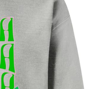 Sudadera Gris con Estampado Gráfico, Cuello Redondo, Manga Larga, Puños Acanalados, Informal, para Mujer, Top de Felpa, Moda Urbana, para Uso Diario - Product Image 2