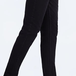 Custom Men's Pencil Pants for Wash Denim Jeans Full-Length <b>Light</b> Blue Breathable Anti-Wrinkle Distressed High Street Zipper - Product Image 3