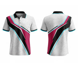 Polo imprimé par sublimation, style bouclier, vêtements de sport, coutures durables pour hommes, femmes, jeunes, séchage rapide, polo actif Dry-Fit - Product Image 2