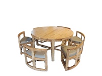 NOVA NEST Massivholz Handgefertigter Multifunktionaler Runder Klappbarer Esstisch MANGO-HOLZ Nest-Essgruppe