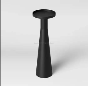 Bougeoirs en métal pour bougies pilier noir support de bougie pièce maîtresse pour Table maison salon cuisine décor - Product Image 6