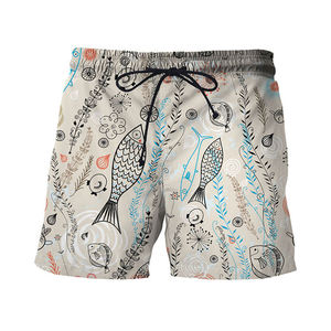 Nouveaux shorts de plage pour hommes de haute qualité, imprimés par transfert thermique, solides, à séchage rapide, avec cordon de serrage, en polyester tricoté 220g - Product Image 2