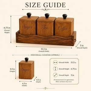 Custom logo Tea and Sugar Storage <b>Jars</b> <b>Cookie</b> <b>Jar</b> Acacia Wood Round Dry Food Storage Containers for Spices - Product Image 2