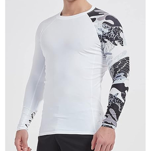 เสื้อรัดรูปแขนยาวสำหรับผู้ชาย ลายกราฟิก ป้องกันรังสียูวี แห้งเร็ว ผลิตโดย OEM - Product Image 4
