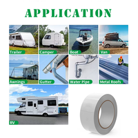 Ruban d'étanchéité pour toit de camping-car, bateau, remorque, résistant aux UV, durable, imperméable, blanc, simple face, pour réparation