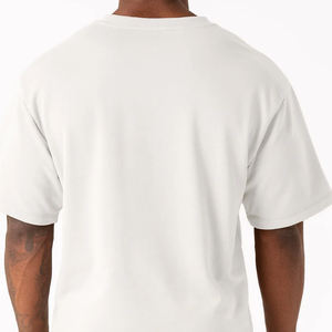 T-shirt Homme Personnalisé 100% Coton Haute Qualité Col Oversize pour Impression Mousse Motif Uni – Vente en Gros - Product Image 4
