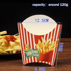 Kotak Kemasan Kentang Goreng Food Grade, Kotak Makanan Kraft Tahan Lama untuk <span class=keywords><strong>Burger</strong></span>, Kentang Goreng, dan Camilan, Model Lipat - Product Image 4