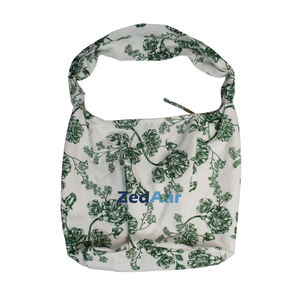 Sac à provisions réutilisable en lin pur de grande capacité avec impression numérique pratique meilleur fourre-tout à bandoulière et prix compétitif - Product Image 6