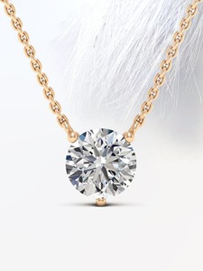 Elegante Collar con Colgante de Diamante Cultivado en Laboratorio, Diseño Minimalista en Oro de 14k, Regalo de Joyería para Mujer, Ideal para Aniversario o Boda - Product Image 3