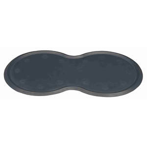 Sous-plat antidérapant en caoutchouc 45 x 25 cm gris foncé pour gamelles et mangeoires pour animaux - Product Image 1