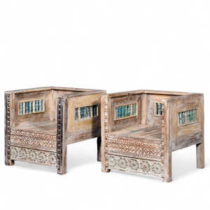 Bancos de Madera Estilo Vintage de la India, Banco de Madera Resistente para el Hogar, Decoración Vintage Combinable - MOQ 1 Contenedor Únicamente - Product Image 4