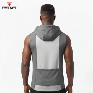 New Design <b>Men</b> Sport Gym Quick Dry Lightweight Fitness Workout <b>Sleeveless</b> <b>Sleeveless</b> <b>Hoodies</b> - Product Image 5