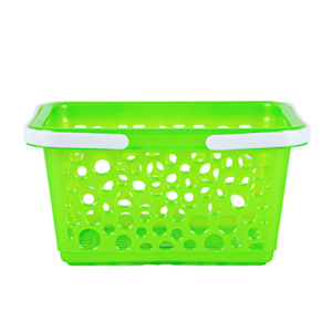 PP Plastic Rectangle Food <b>Storage</b> <b>Basket</b> with Fruit Holder for Kitchen Organization - Product Image 2