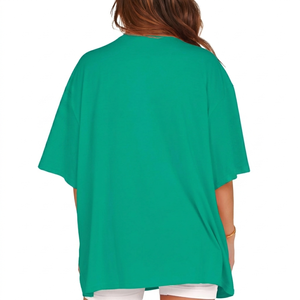 Camisetas Oversize de Alta Calidad para Mujer 2026, 100% Algodón, Corte Holgado, Cuello Redondo, Manga Corta, para Verano, Casual, con Logotipo Bordado - Product Image 6