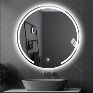 Miroir de salle de bain mural rond moderne Daystar Trade à LED avec anneau lumineux éclairé et commande tactile intelligente pour Bar Mitzvah - Product Image 3