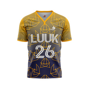 Maillots de football personnalisés OEM/ODM pour hommes, imprimés par transfert thermique, 100 % polyester, séchage rapide, évacuation de l'humidité, grandes tailles, vêtements de football - Product Image 4