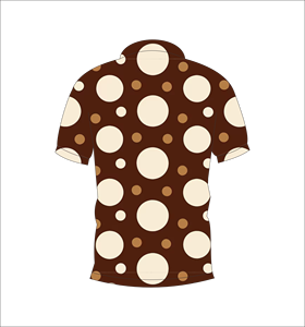 เสื้อเชิ้ตลำลองลายจุดสีน้ำตาลสำหรับผู้ชาย แขนสั้น ปกคอพับ พิมพ์ลายโลโก้ด้านหน้า สำหรับใส่ในฤดูร้อน - Product Image 5