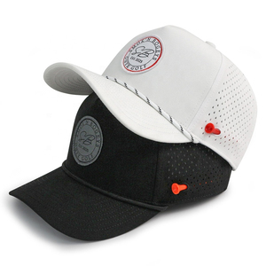 Brooklyn Rogers <b>Black</b> Breathable Sport Cap With Logo Embossed Design For Adults Spring Summer Outdoor Use - Product Image 4