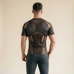 Men Sporty Jersey Sports Compression Shirt Custom Sublimation Print Long Sleeve Tight Fit Gym Workout Running Athletic - Product Image 5