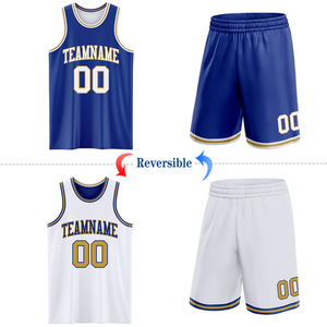 Maillot de basket-ball réversible personnalisé avec logo d'équipe, vêtements de sport en gros - Product Image 2