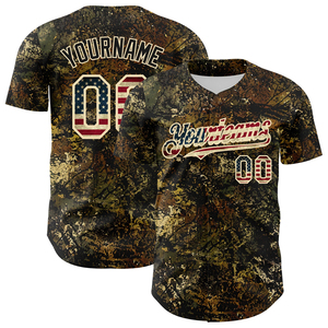 OEM Custom Camo Baseball Jersey Full Button 100% Polyester Short Sleeve Breathable Unisex - Product Image 3