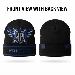Gorro de Punto con Parche Bordado, Acrílico Suave Premium de 80 Gsm, Verde Oliva, Borde Negro, Ajustable, Personalizable con Logotipo - Product Image 4