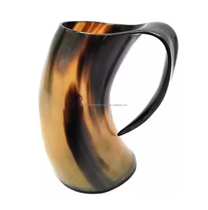 Mug en corne artisanal écologique d'Inde, poli, style marin animalier personnalisé - Product Image 6
