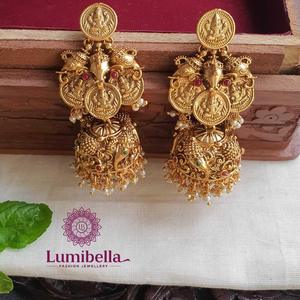 18K Gold Plated Titanium Pearl Cross Pendant Earrings-Religious Classic Trendy Jewelry - Product Image 1