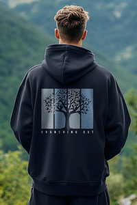 Sudadera con capucha para hombre, sin cordones, de hombro caído, 100% algodón grueso, lisa, para estampar, de corte cropped y holgado - Product Image 4