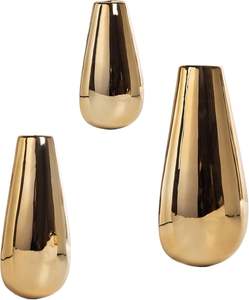 Jarrón de Flores Art Deco de Metal Dorado de la Mejor Calidad, Fácil de Colocar y Mover, con Elegancia Clásica para Exportación - Product Image 5