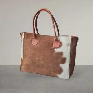 Bolso Tote Multifuncional de Cuero Genuino de Lujo para Mujer, Color Sólido, Cierre de Cremallera, LTB-0476 - Product Image 4