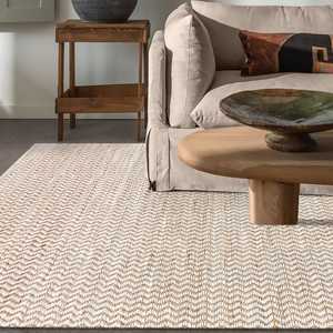 <b>Jute</b> Woven Non-Slip Area <b>Rug</b> Neutral Patchwork Design Medium Pile & Thickness <b>Jute</b> Backing for Indoor/<b>Outdoor</b> Use - Product Image 5