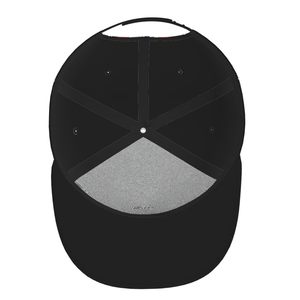 Casquette Snapback Drapeau Porto Rico Noire 6 Panneaux Réglable Unisexe Style Urbain Impression par Transfert Thermique sur le Panneau Avant - Product Image 4