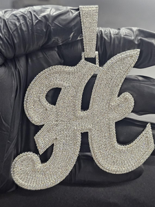 Luxury Moissanite Letter A Pendant <b>Necklace</b> Iced Out Hip Hop Jewelry <b>Silver</b> Statement Charm Gift for Men Women - Product Image 6