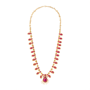 <b>Ruby</b> Palakka Fine Jewelry <b>Necklace</b> Set - Product Image 2