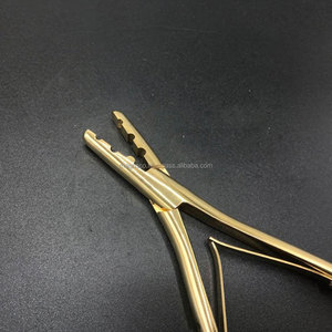 Pinzas Profesionales Multifuncionales de Acero Inoxidable de Grado Quirúrgico con Baño de Oro de 24K para Extensiones de Cabello con Microperlas - Product Image 4