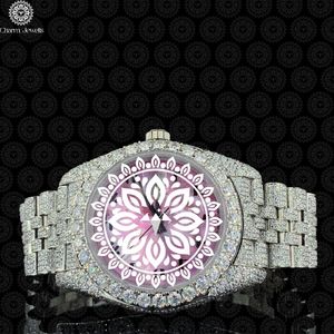 Montre de luxe Charm_Jewells en acier inoxydable, boîtier de 40 mm, mouvement mécanique, mode masculine, date automatique, résistante à l'eau 10 bars, diamant - Product Image 1