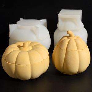 Nuevo Molde de Silicona para Velas de Yeso, Portavelas de Calabaza para Halloween, Caja de Almacenamiento de Calabaza para Halloween - Product Image 1